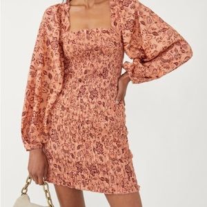 Free people smock  it to me mini floral dress